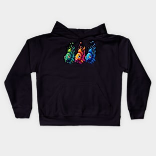 Colorful Funny Fish Kids Hoodie